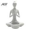 Zen Aesthetic Room Accessories 3D Printed Yoga Figure Flowerpot for Succulents and Air Plants, Minimalist Nordic Style Plant Container Meditation