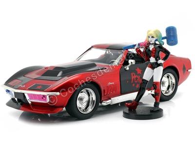 JADA TOYS Mini Car Size DC Comics 1969 Corivet Sting Harley Quinn 1/24