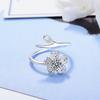 925 Sterling Silver Ring Flowers Zircon High Quality For Women Wedding Fine Jewelry Accessories Party Gifts