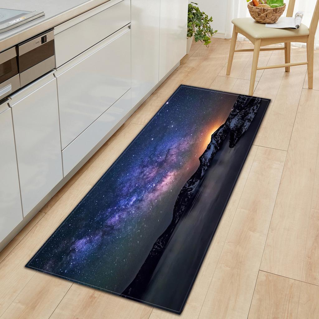 Kitchen Long Starry Sky Floor Mat Doormat Carpet Floor Mat