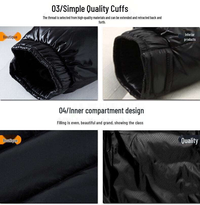 Men's Trendy Shiny Down Jacket - New Style Thickened Short Coat