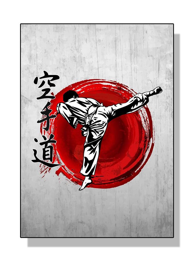 

Винтажные японские боевые искусства, дзюдо, джиу-джитсу, каратэ, кендо, тхэквондо, постеры, холст, картина, настенная картина, домашний декор для комнаты, подарок 30x40cm No Frame
