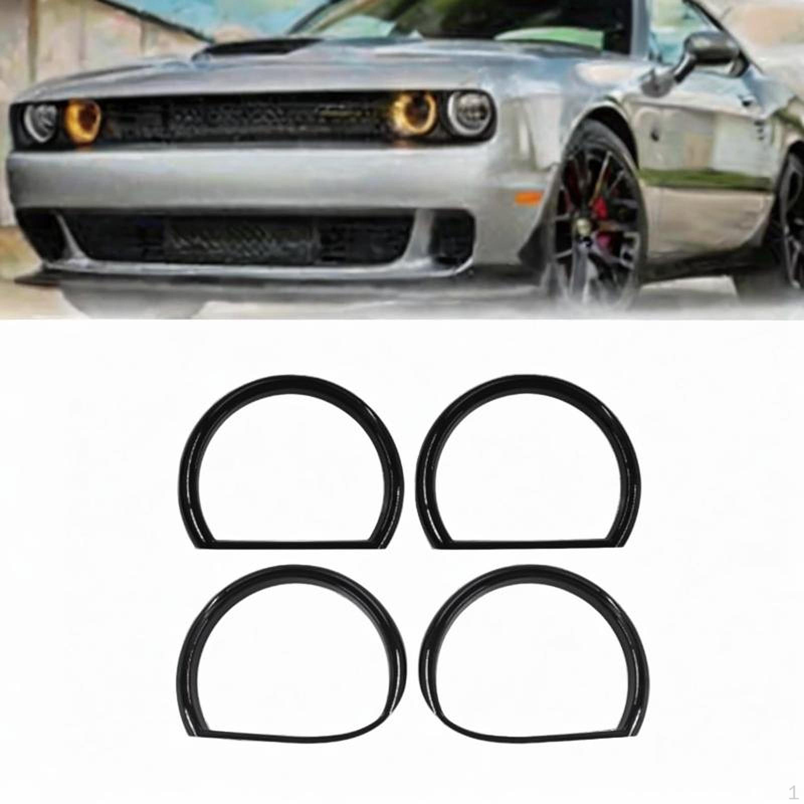 

4 шт. Крышка абажура фары, обрамление для автомобильной фары, фара чёрный