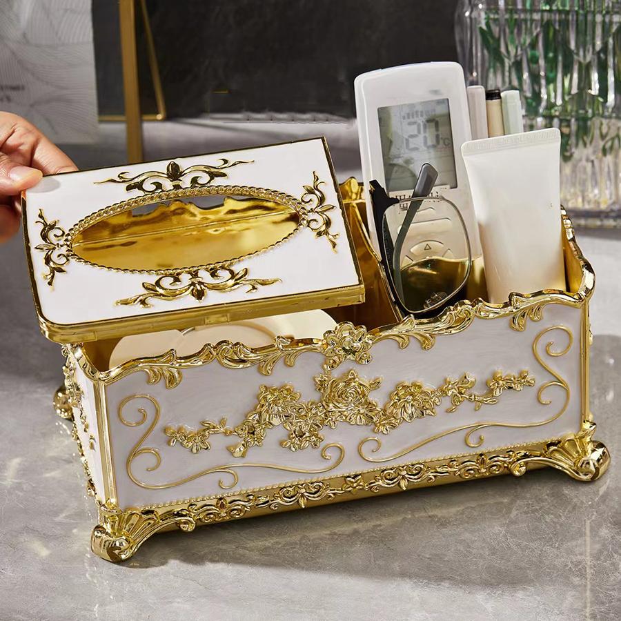 European Style Multifunctional Tissue Box, Desktop Decoration Ornaments, Kitchen And Living Room Remote Control Storage Box