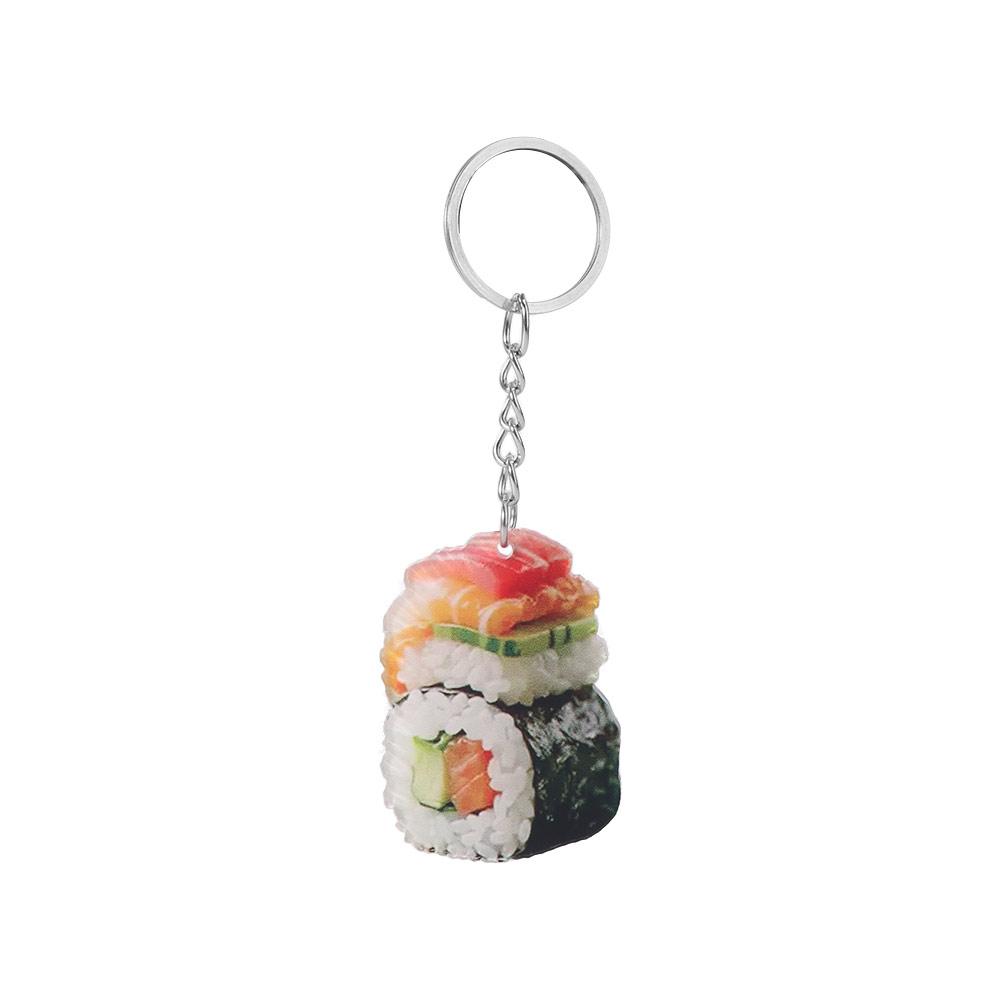 Cute Sushi Food Pendant Mini 2D Hanging Ornament Fashion Sushi Keychain Bag Charm