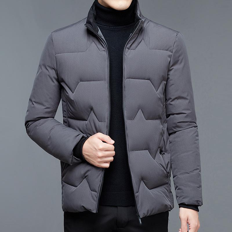 

2025 Men s Winter Business Casual Cotton Jacket - Thickened, Warm, Trendy Dad s Coat L сірий колір
