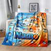 Bluey's Soccer Fun Customize Text Blanket Multi-purpose Personalized Blanket Ultra-Soft Suitable for Bedding Seaside Office Chair Chair