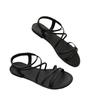 2025 new outer wear Internet celebrity flat bottom thin strap elastic women sandals fairy with skirt Roman beach women shoes