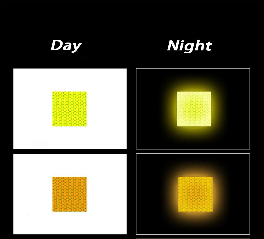 10Pcs Car Bumper Safety Warning Reflective Stickers Secure Reflector Stickers Reflective Warning Strip Tape Decals 30*80mm