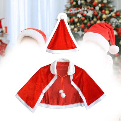 Weihnachtsumhang Cape Rot Verkleidung Geschenk Mädchen Weihnachtsmann Kostüm für