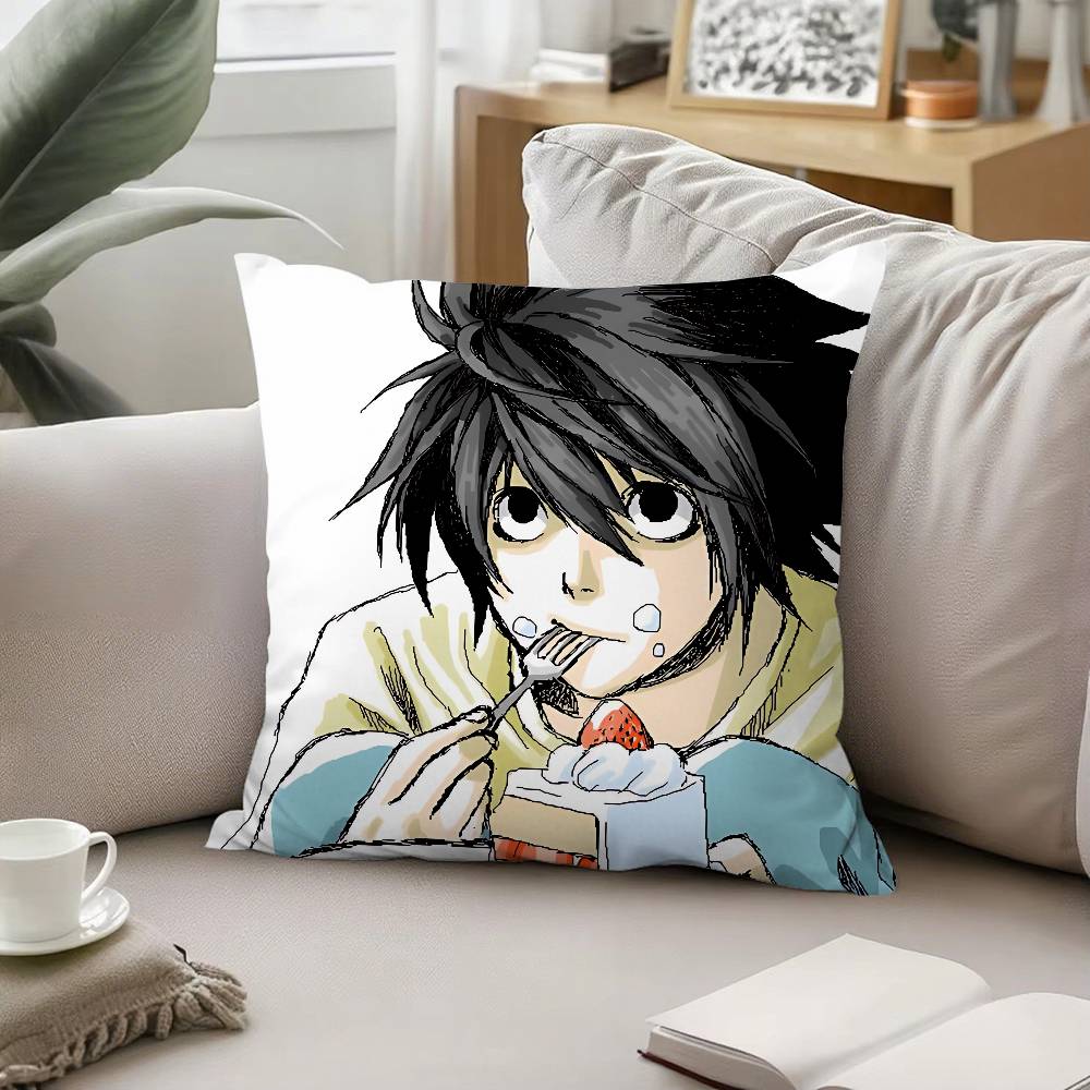 Cool L. Lawliet Throw Pillow Covers Pattern Cushion Cover Suitable For Sofa Bedroom Car Pillow Cover