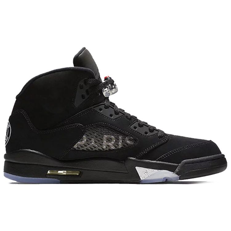 Paris Saint-Germain X Air Jordan 5 Retro Men Sneakers Black Black-Red AV9175-001