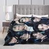Blankets Travel Office Flannel Throw Blanket Kpop Stray-kids S-skzoo FELIX For Living Room Warm Design Quality Bedspread