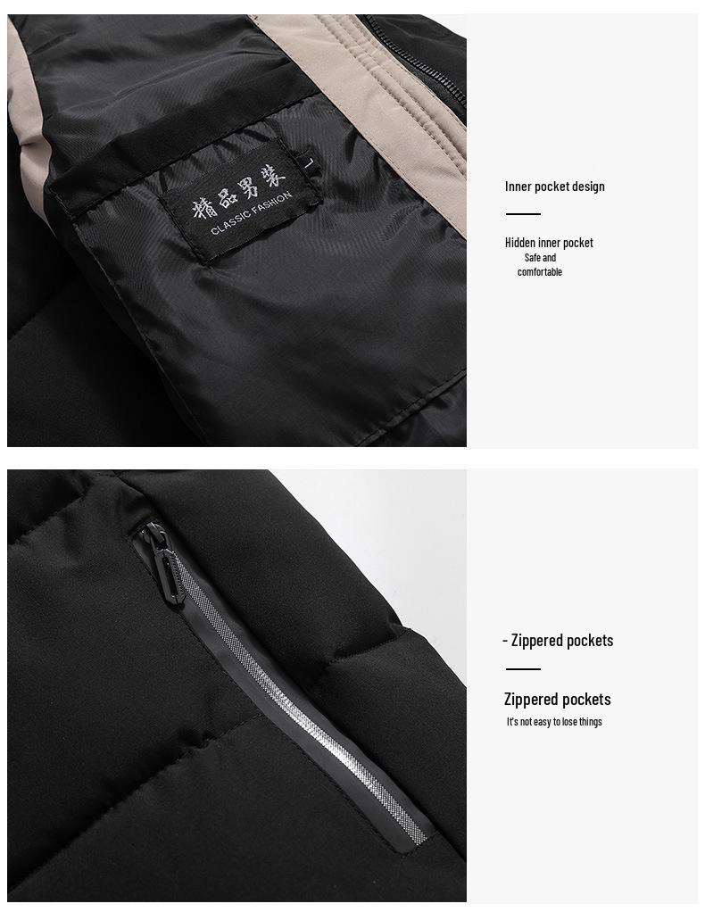 Vestă din bumbac cu glugă trendy nouă pentru Toamnă/Iarnă: Vestă groasă și călduroasă pentru bărbați și adolescenți