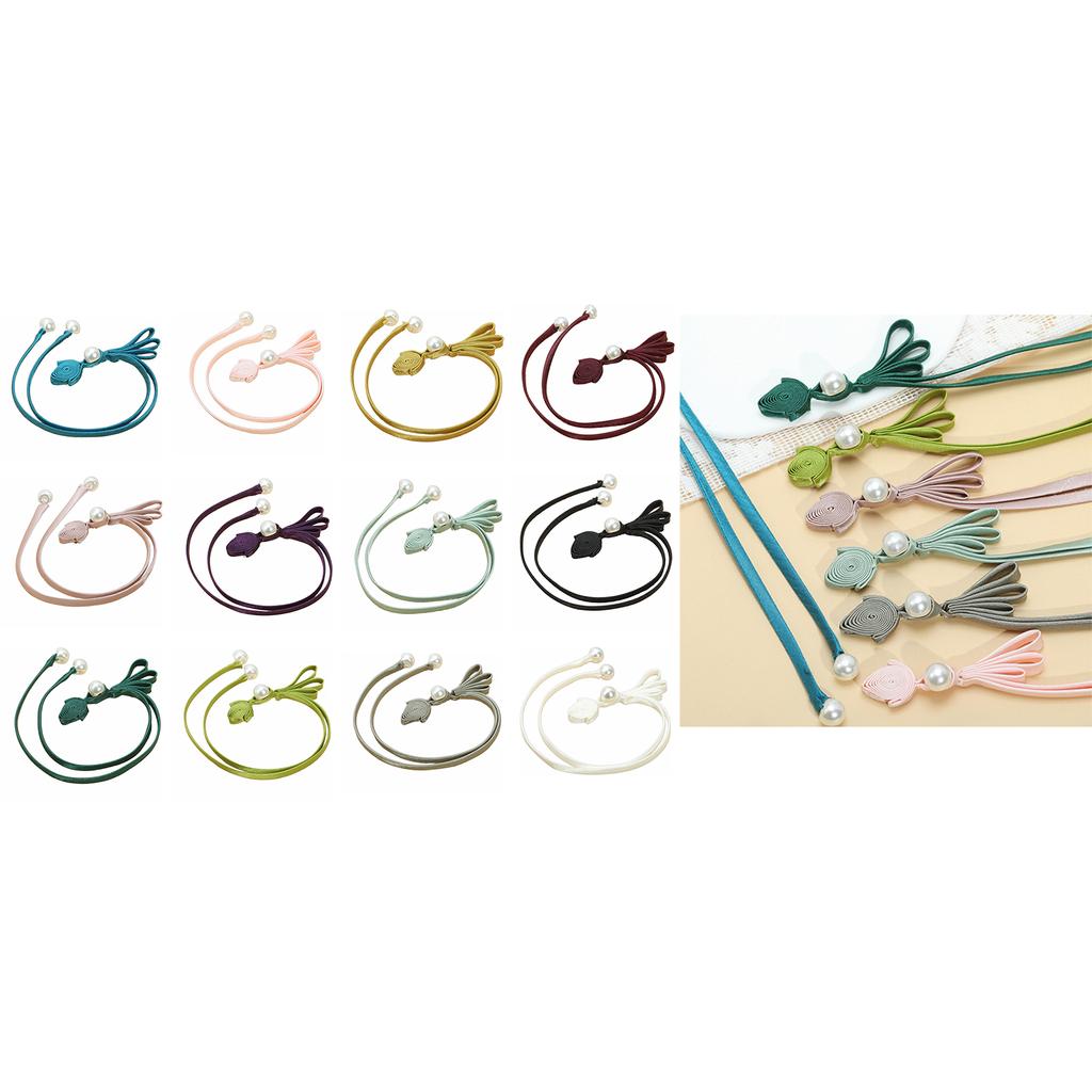 Handmade Cheongsam Sewing Fasteners Chinese Knots Frog Buttons with Long Tassles DIY Tang-Suit Decorative Buttons