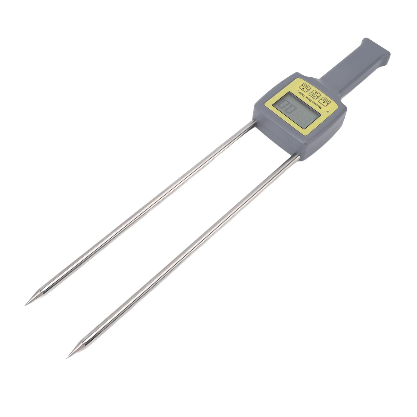 

Grain Humidity Tester LED Backlit LCD Display Auto Power Off Long Probe Portable Digital Grain Humidity Meter Grain