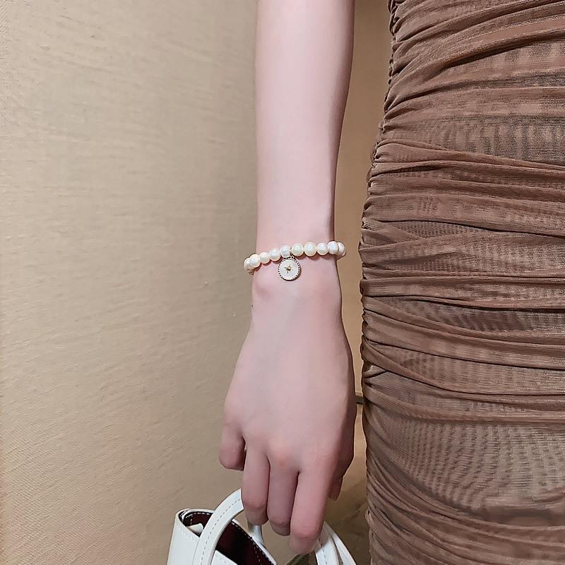 Baroque Freshwater Pearl Eight-Pointed Star Friendship Bracelet for Women