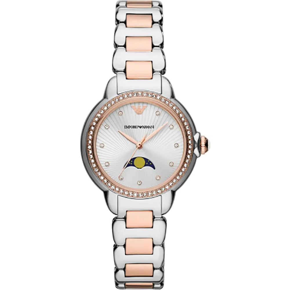 Emporio Armani Mia Mother of Pearl Bicolor Rose Metal Quartz Ladies Watch AR11567 мать жемчужного
