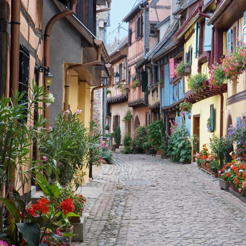 3d Wallpaper European Street Wallpaper Retro City Landscape Wall Mural Living Room Cafe Restaurant Backdrop Wall Decor Fresco