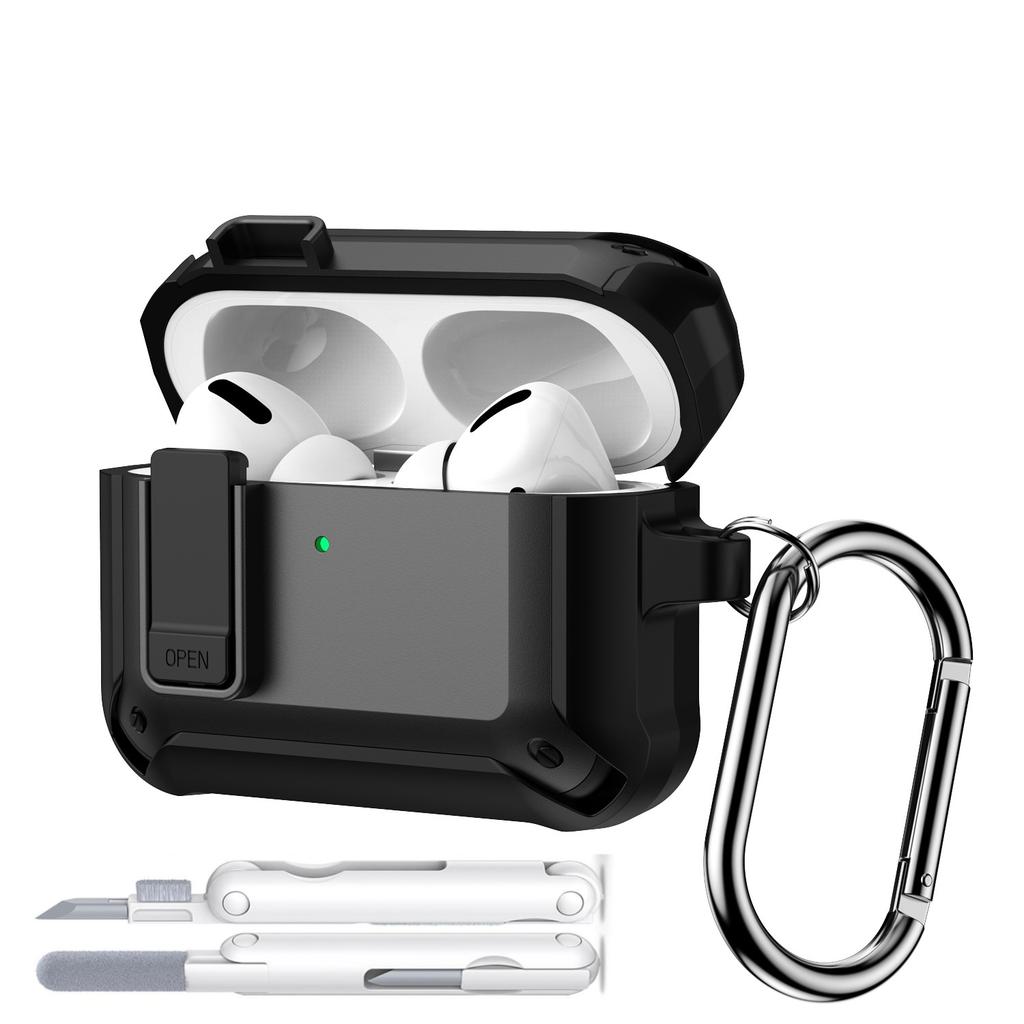 for AirPods Pro 3 Earphone Case with Secure Lock Design Protective Case Cover for Airpods Pro 3 Gen with Cleaning Pen & Keychain