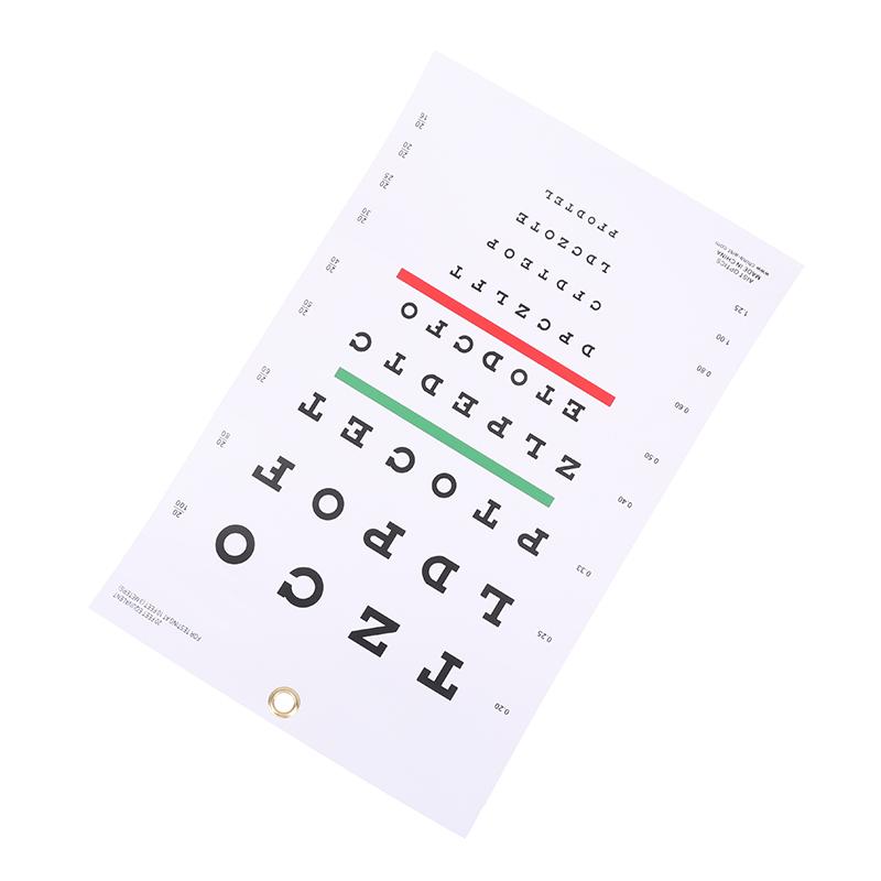 Premium Snellen Oogkaart Wandkaart Plastic Waterdicht Snellen Kaarten Voor Oogtest Examens