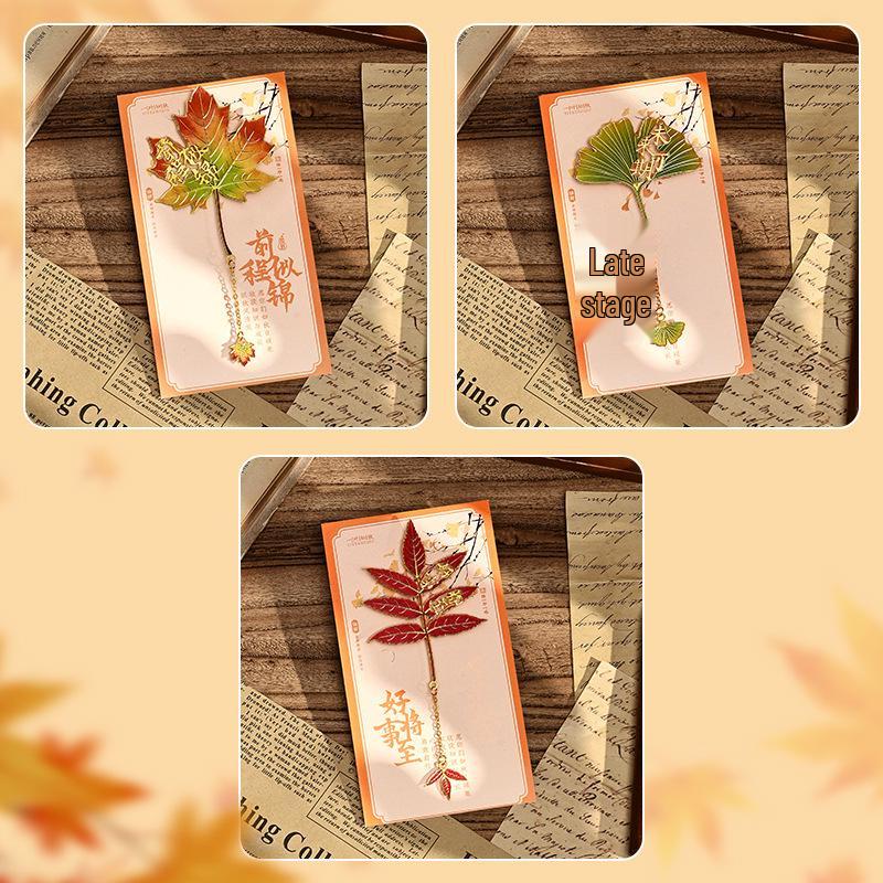 Exquisites Retro Ginkgoblatt Metalllesezeichen - Das perfekte kulturelle Geschenk für Studenten