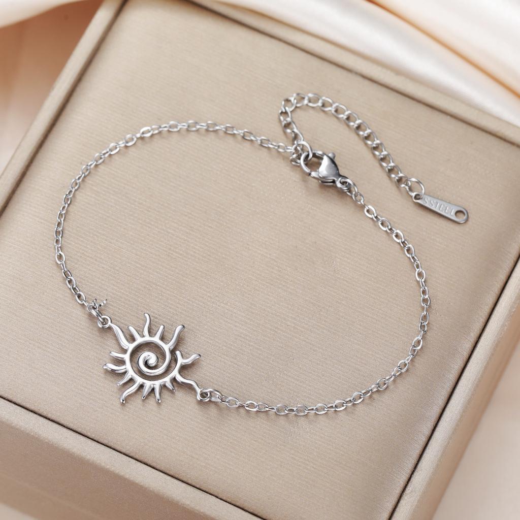 Spiral Sun Pendant Women's Personality Bracelet Fashion Minimalist Design Delicate Gift