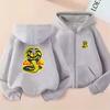Children Zipper Cardigan Hoodies Cobra Tops Boy Black Girls Pink Sweatshirt Coat Long Sleeve Harajuku Casual Hooded Pullovers