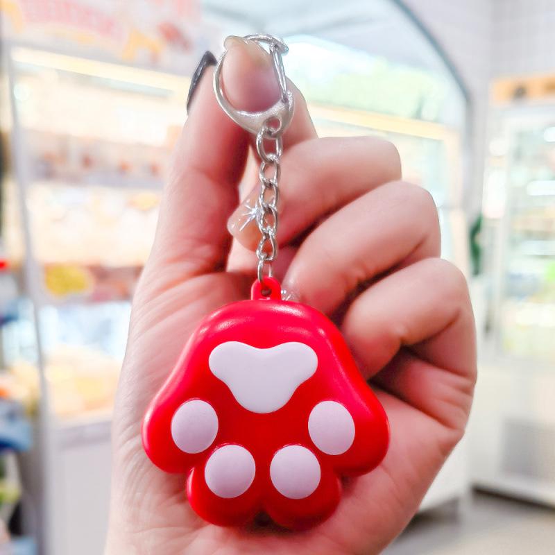 Luminous Sounding Cat Paw Keychain Bell Doll Ornament