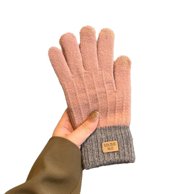 Winter Cashmere Touchscreen Cycling Gloves - Thick, Warm, Universal for Students