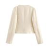 2024 Autumn Women's Pocket Crew Neck Fashion Coat