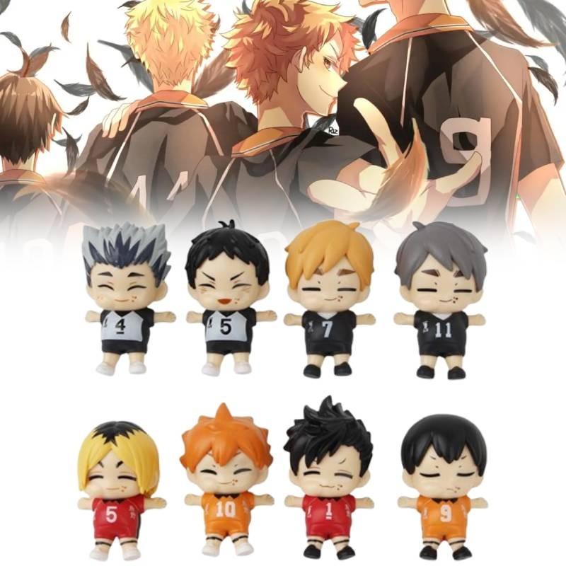 Q Version Haikyuu Action Figure Model Anime Displays Toy Cartoon Doll Kids Gift