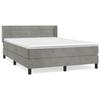 VidaXL Lit à sommier tapissier et matelas Gris clair 140x200cm Velours - Modèle 3131021