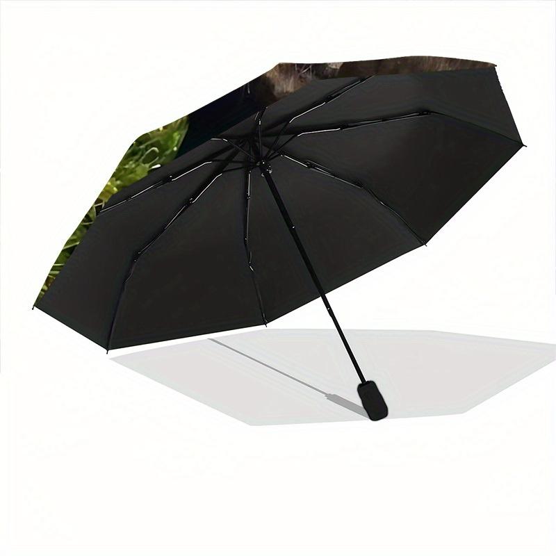 1pc Calf Cow Automatic Open/Close Umbrella - Compact Travel Umbrella, 8-Rib Heavy-Duty Construction, Ideal Gift, Outdoor Accessory, Stylish