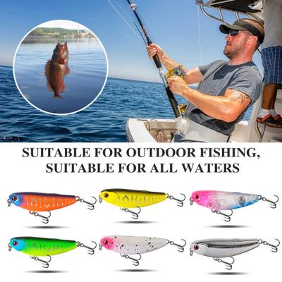 5.5CM/5.6G Topwater Pencil Lure with Treble Hook Realistic Floating Jigging Fishing Bait Freshwater Saltwater