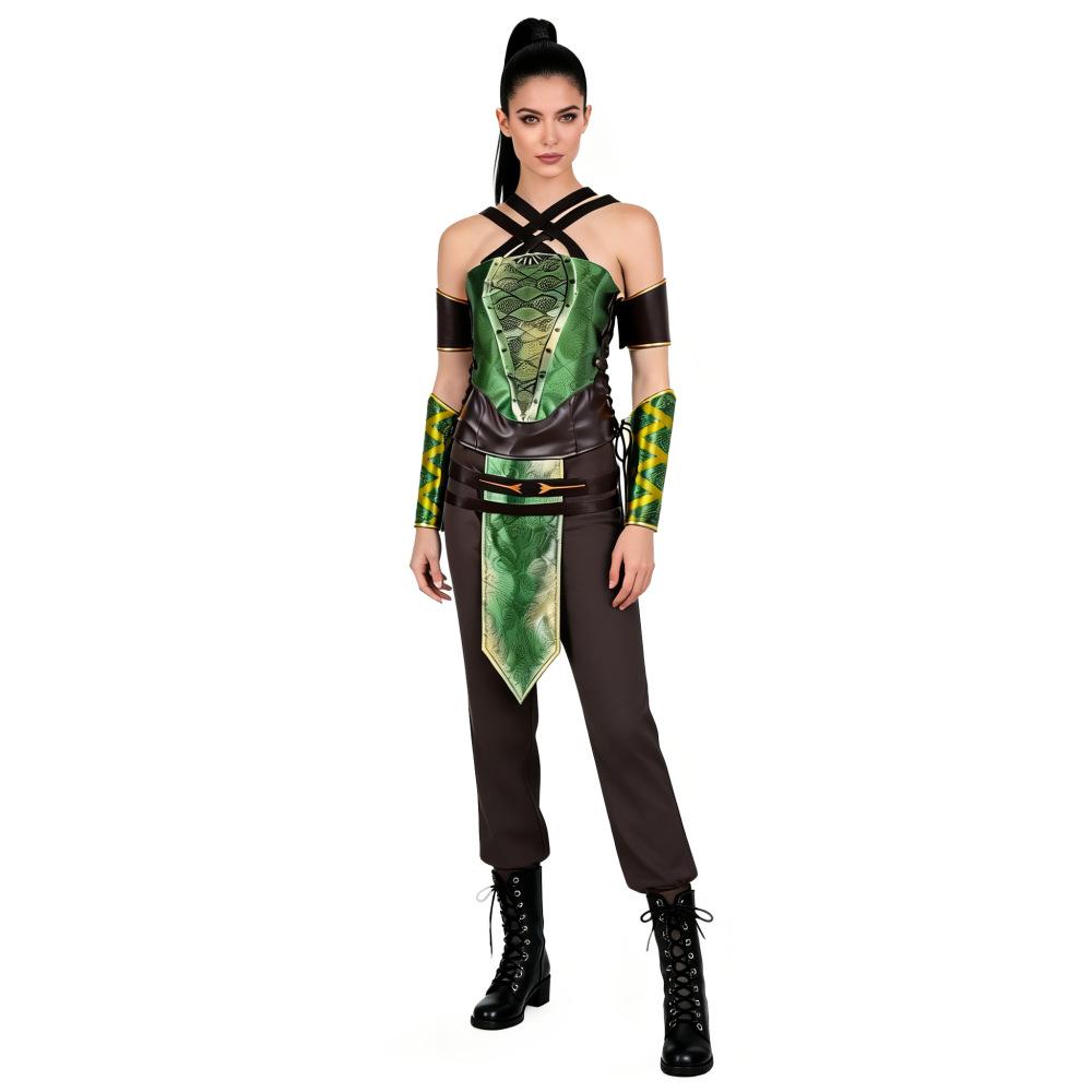 Mortal Kombat Jade cos suit game with the same green suit Halloween Comic-Con cosplay set