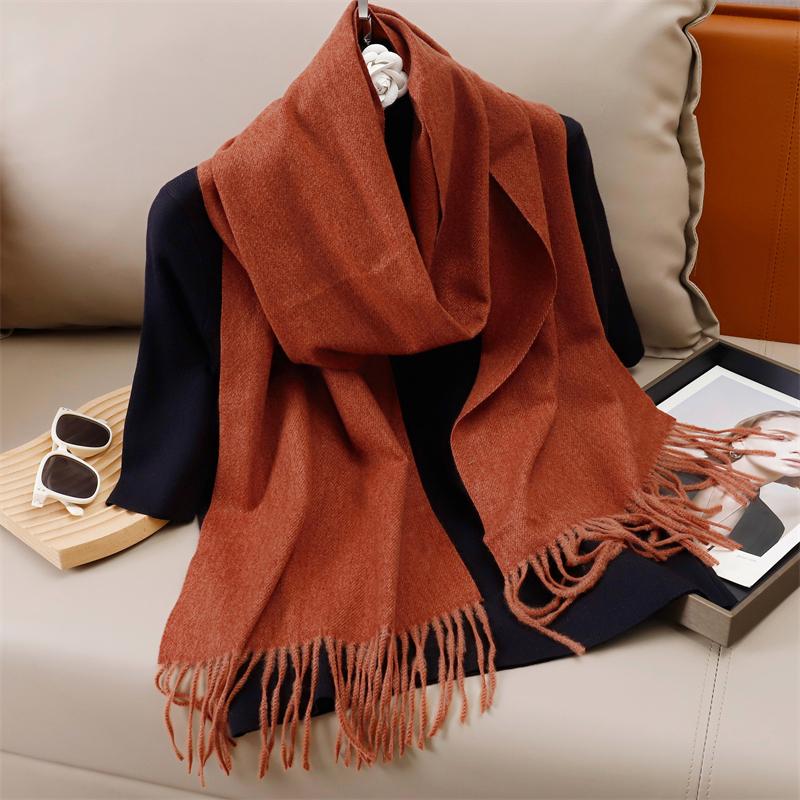 Winter Solid Scarf Women Cashmere Soft Warm Scarves Hijab Female Long Headband Shawl Wrap Bandana Foulard Echarpe Poncho Stoles