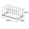 [Tower] Sink Bottom Frying Pan & Lid Stand White, Approx. W35 x D20 x H18cm