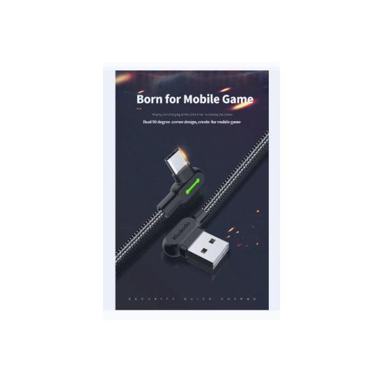 Mcdodo CA-5282 Data Cable, Dual 90-Degree Elbow Type-C, Button Series, 1.8m