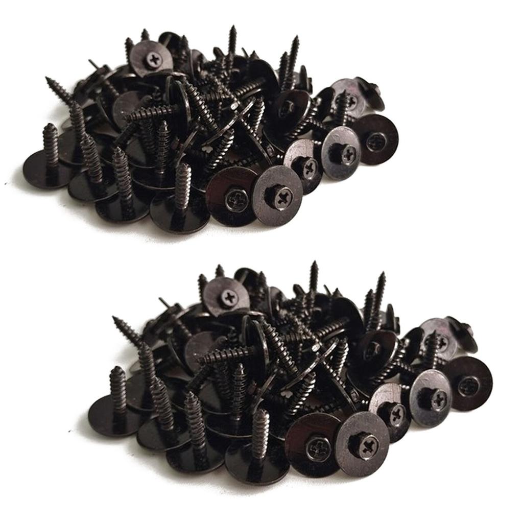 100PCS Car Body Fender Metal Screws Bumper Moulding Retainer Clips Bolts 7mm Hex