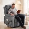 Massage Relaxation Chair with Heat, Adjustable Headrest and Wall-Hugger Function, Gray