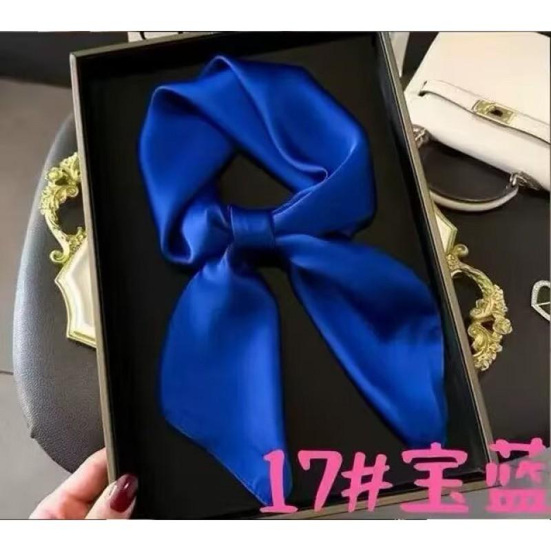 Foulard Quadrato 70cm in Raso Imitazione Seta Tinta Unita Donna Elegante Semplice Versatile per Collo Fascia Decorativa