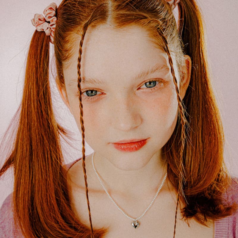 Mellotory Mini Shirring Satin Scrunchie (light Pink)