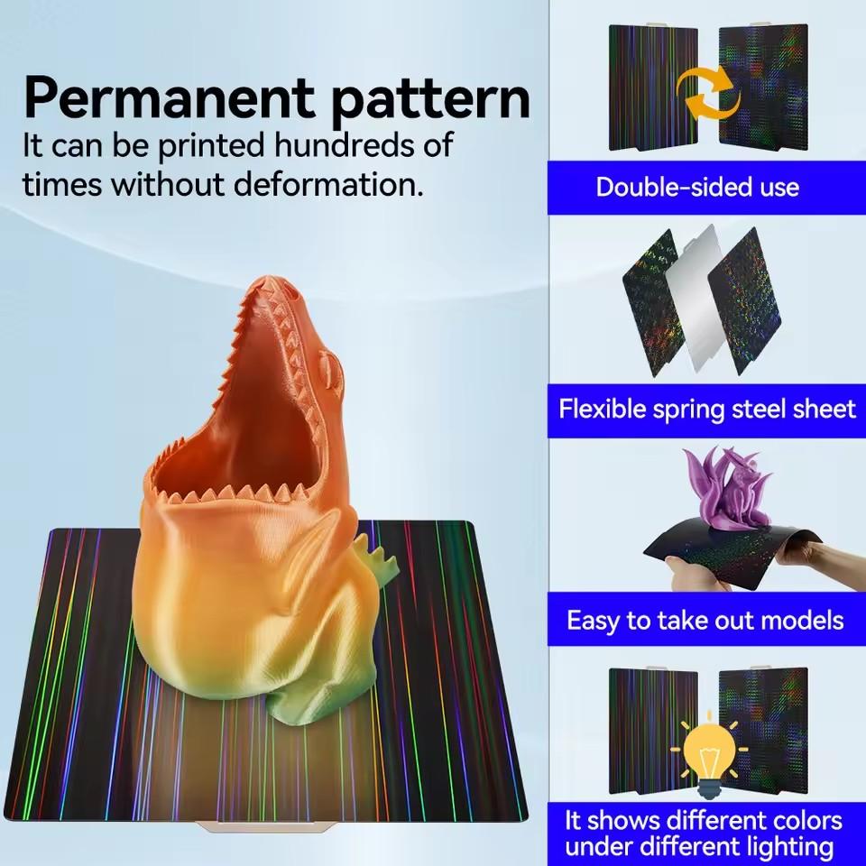 X1C P1P P1S A1 X1 Bauplatte für Bambu Lab Platte Glatte PEI-Folie PEO PET für Bambulabs X1 P1P 3D-Drucker Heizbett Bauplatte