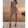 Fall Winter New Women's Gold Foil Sexy Sleeveless Long Jumpsuit Dropshipping