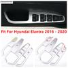 Auto Innen Tür Armlehne Fensterheber Knopf Steuerung Rahmen Dekoration Zierleiste Matt Zubehör Für Hyundai Elantra Avante 2016 -