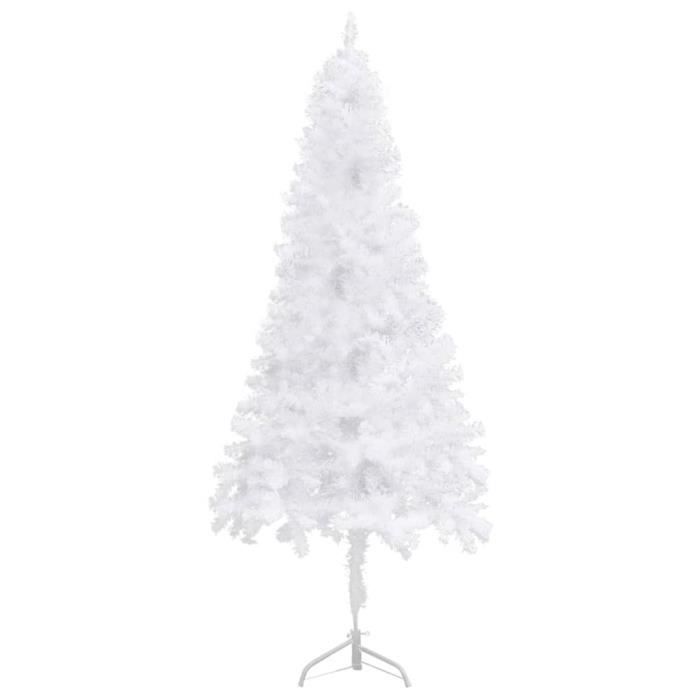 Sapin artificiel d'angle - Blanc - 240 x 85 cm
