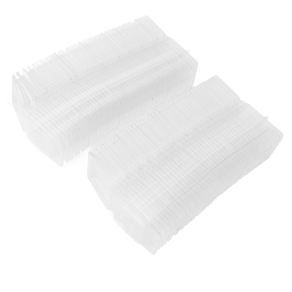 100 Packs Wax Melt Clamshell Molds Containers Clear Empty Plastic Tray for Valentine Day Wickless Tarts Candle Making