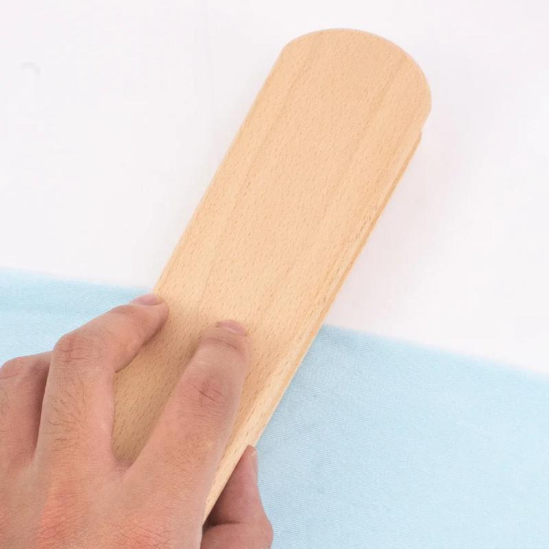 Clapper de Sastre de Madera de Haya Multiusos Almohadilla de Presión Profesional de Doble Cara para Acolchado Costura Planchado Accesorios de Tela