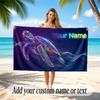 Octopus Sea Life Theme Soft Beach Towel Personalized Custom Name Text Towel Portable for Beach Pool Travel